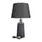 Black Cement Modern Table Lamp, 24" x 14" x 14"